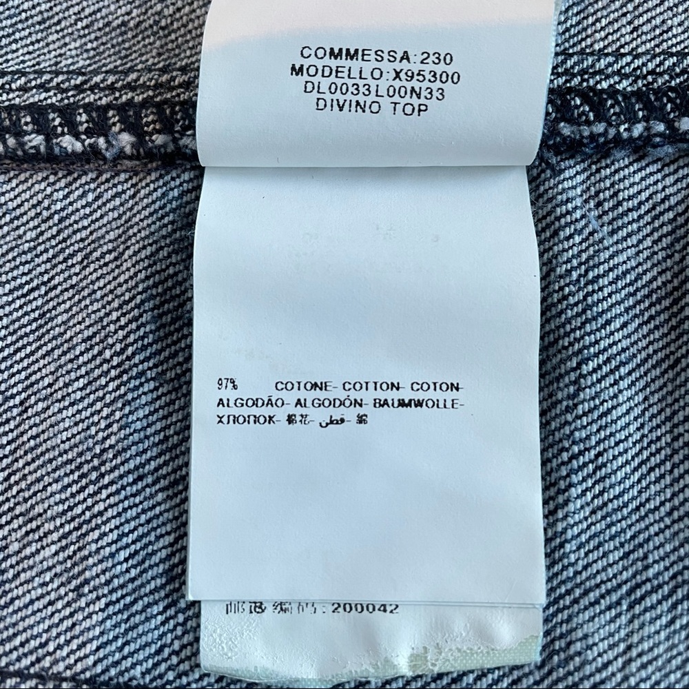 MISS SIXTY blue denim bustier crop top, size small - Picture 7 of 11